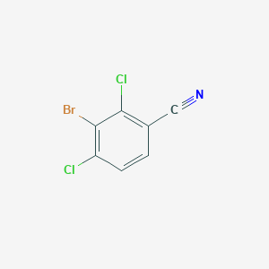 molecular formula C7H2BrCl2N B13126752 3-Bromo-2,4-dichlorobenzonitrile 