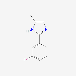 molecular formula C10H9FN2 B13126756 2-(3-fluorophenyl)-5-methyl-1H-imidazole 