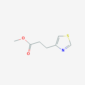 molecular formula C7H9NO2S B13126759 Methyl3-(thiazol-4-yl)propanoate 