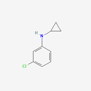 molecular formula C9H10ClN B13126770 3-chloro-N-cyclopropylaniline 