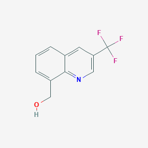 molecular formula C11H8F3NO B13126773 (3-(Trifluoromethyl)quinolin-8-yl)methanol 