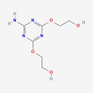 molecular formula C7H12N4O4 B13126781 2,2'-((6-Amino-1,3,5-triazine-2,4-diyl)bis(oxy))bisethanol CAS No. 84522-06-5