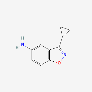 molecular formula C10H10N2O B13126818 3-Cyclopropylbenzo[d]isoxazol-5-amine 