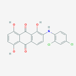 molecular formula C20H11Cl2NO5 B13126840 2-(2,4-Dichloroanilino)-1,5,8-trihydroxyanthracene-9,10-dione CAS No. 61548-28-5