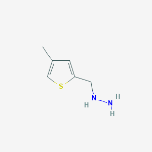 molecular formula C6H10N2S B13126842 ((4-Methylthiophen-2-yl)methyl)hydrazine 