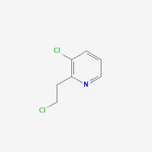 molecular formula C7H7Cl2N B13126871 3-Chloro-2-(2-chloroethyl)pyridine 