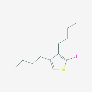 molecular formula C12H19IS B13126874 3,4-Dibutyl-2-iodothiophene 