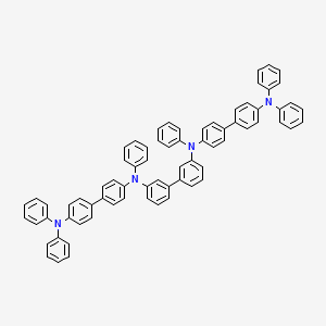 molecular formula C72H54N4 B13126882 N-phenyl-N-[4-[4-(N-phenylanilino)phenyl]phenyl]-3-[3-(N-[4-[4-(N-phenylanilino)phenyl]phenyl]anilino)phenyl]aniline 