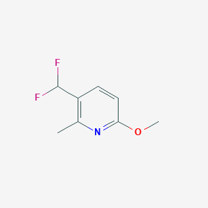 molecular formula C8H9F2NO B13126890 3-(Difluoromethyl)-6-methoxy-2-methylpyridine 