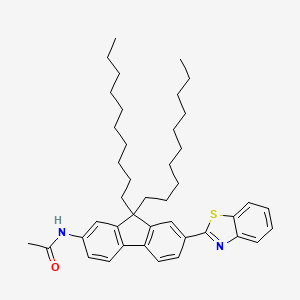 molecular formula C42H56N2OS B13126892 N-[7-(1,3-Benzothiazol-2-yl)-9,9-didecyl-9H-fluoren-2-yl]acetamide CAS No. 880479-92-5