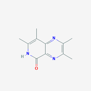 molecular formula C11H13N3O B13126904 2,3,7,8-Tetramethylpyrido[3,4-b]pyrazin-5(6H)-one 