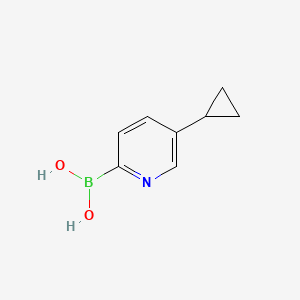 molecular formula C8H10BNO2 B13126913 (5-cyclopropylpyridin-2-yl)boronic acid 