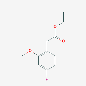 molecular formula C11H13FO3 B13126955 Ethyl 4-fluoro-2-methoxyphenylacetate 