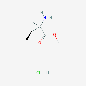 Ethyl(2S)-1-amino-2-ethylcyclopropane-1-carboxylatehydrochloride