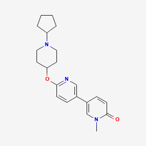 [3,3'-Bipyridin]-6(1H)-one, 6'-[(1-cyclopentyl-4-piperidinyl)oxy]-1-methyl-