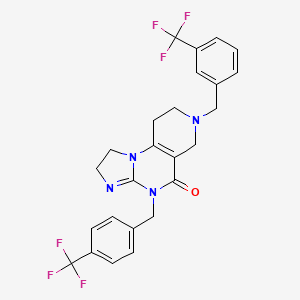 7-(3-(Trifluoromethyl)benzyl)-4-(4-(trifluoromethyl)benzyl)-1,2,6,7,8,9-hexahydroimidazo[1,2-a]pyrido[3,4-e]pyrimidin-5(4H)-one