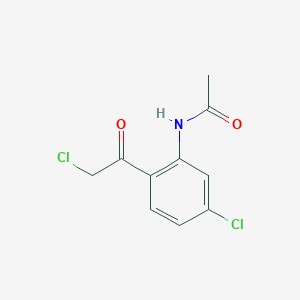molecular formula C10H9Cl2NO2 B131270 N-[5-氯-2-(氯乙酰)苯基]乙酰胺 CAS No. 68095-20-5