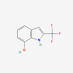 molecular formula C9H6F3NO B13127007 2-(Trifluoromethyl)-1H-indol-7-ol 