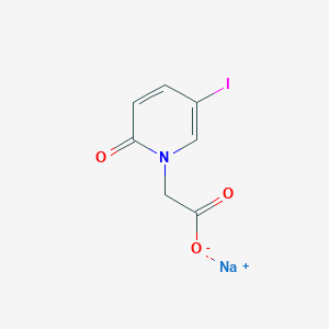 molecular formula C7H5INNaO3 B13127008 sodium 2-oxo-5-iodo-pyridine-N-acetate 