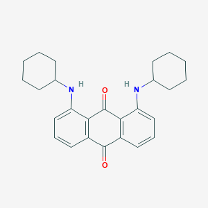 molecular formula C26H30N2O2 B13127020 1,8-Bis(cyclohexylamino)anthracene-9,10-dione CAS No. 478695-69-1