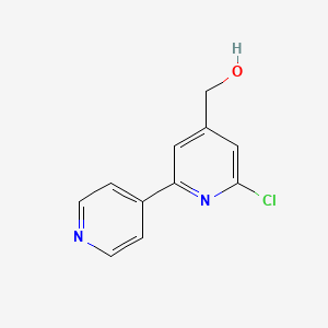 molecular formula C11H9ClN2O B13127030 (6-Chloro-[2,4'-bipyridin]-4-yl)methanol 