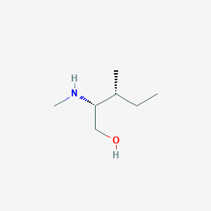 molecular formula C7H17NO B13127063 Rel-(2R,3R)-3-methyl-2-(methylamino)pentan-1-ol 