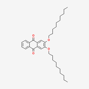 molecular formula C34H48O4 B13127072 2,3-Bis(decyloxy)anthracene-9,10-dione CAS No. 140844-73-1