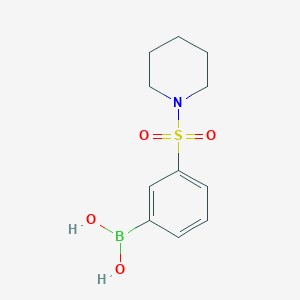 molecular formula C11H16BNO4S B1312709 3-(哌啶-1-磺酰基)苯硼酸 CAS No. 690662-96-5