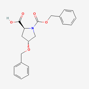 molecular formula C20H21NO5 B13127104 (2S,4R)-4-(benzyloxy)-1-((benzyloxy)carbonyl)pyrrolidine-2-carboxylic ACid 