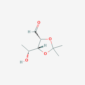 molecular formula C8H14O4 B13127117 (4R,5R)-5-((R)-1-Hydroxyethyl)-2,2-dimethyl-1,3-dioxolane-4-carbaldehyde 