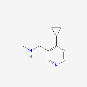 molecular formula C10H14N2 B13127125 1-(4-Cyclopropylpyridin-3-yl)-N-methylmethanamine 