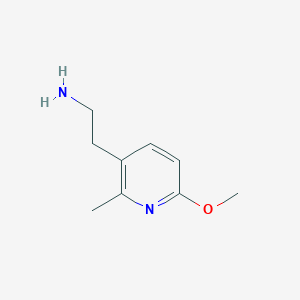 molecular formula C9H14N2O B13127131 2-(6-Methoxy-2-methylpyridin-3-yl)ethanamine 