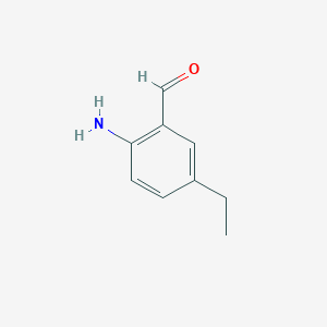 molecular formula C9H11NO B13127175 2-Amino-5-ethylbenzaldehyde 