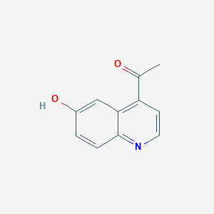 molecular formula C11H9NO2 B13127185 1-(6-Hydroxyquinolin-4-yl)ethanone 