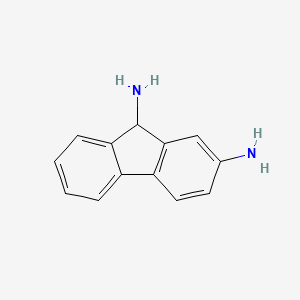 molecular formula C13H12N2 B13127226 Fluorene-2,9-diamine CAS No. 7148-37-0