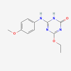 4-Ethoxy-6-(4-methoxyanilino)-1,3,5-triazin-2(1H)-one