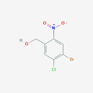 molecular formula C7H5BrClNO3 B13127294 (4-Bromo-5-chloro-2-nitrophenyl)methanol 