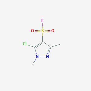 molecular formula C5H6ClFN2O2S B13127296 5-Chloro-1,3-dimethyl-1h-pyrazole-4-sulfonyl fluoride 