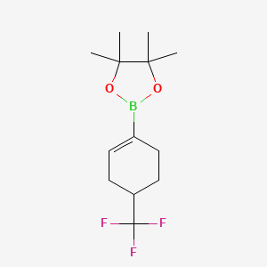 molecular formula C13H20BF3O2 B1312730 4,4,5,5-四甲基-2-[4-(三氟甲基)-1-环己烯-1-基]-1,3,2-二氧杂硼环丁烷 CAS No. 683242-93-5