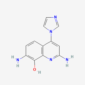 2,7-Diamino-4-(1H-imidazol-1-yl)quinolin-8-ol