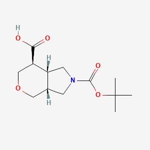 (3aR,7S,7aR)-2-[(2-methylpropan-2-yl)oxycarbonyl]-3,3a,4,6,7,7a-hexahydro-1H-pyrano[3,4-c]pyrrole-7-carboxylic acid