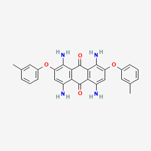 1,4,5,8-Tetraamino-2,7-bis(3-methylphenoxy)anthracene-9,10-dione