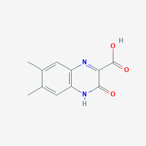 molecular formula C11H10N2O3 B1312744 6,7-二甲基-3-氧代-3,4-二氢喹喔啉-2-羧酸 CAS No. 1083-10-9