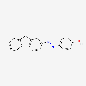 molecular formula C20H16N2O B13127448 4-(2-Fluorenylazo)-m-cresol 