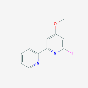 molecular formula C11H9IN2O B13127500 6-Iodo-4-methoxy-2,2'-bipyridine CAS No. 205052-94-4