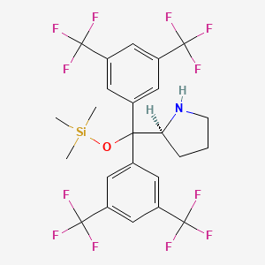 B1312752 (S)-2-(Bis(3,5-bis(trifluoromethyl)phenyl)((trimethylsilyl)oxy)methyl)pyrrolidine CAS No. 848821-61-4