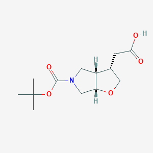 2-[(3S,3aS,6aS)-5-[(2-methylpropan-2-yl)oxycarbonyl]-2,3,3a,4,6,6a-hexahydrofuro[2,3-c]pyrrol-3-yl]acetic acid