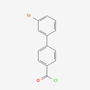 molecular formula C13H8BrClO B13127547 3'-Bromo-[1,1'-biphenyl]-4-carbonylchloride 