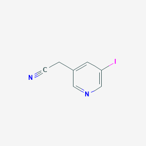 molecular formula C7H5IN2 B13127585 2-(5-Iodopyridin-3-yl)acetonitrile 