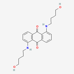 molecular formula C22H26N2O4 B13127616 9,10-Anthracenedione, 1,5-bis[(4-hydroxybutyl)amino]- CAS No. 719306-62-4